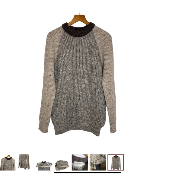 Aran Islands Knitwear Irish Knit New Wool Crewneck Sweater Unisex Size Small - Picture 6 of 6